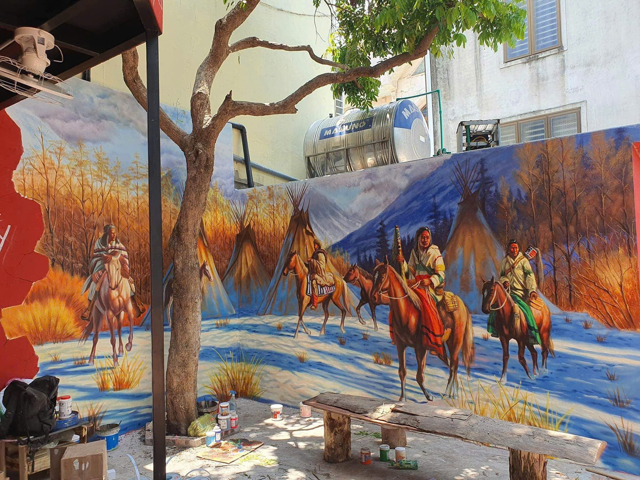 vẽ tranh tường theo yêu cầu đẹp nhất Hội An