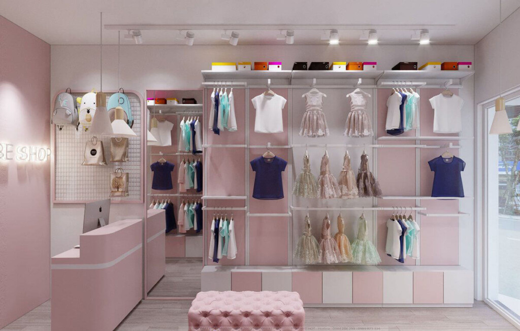 Thi công cửa hàng thời trang cho bé Hà Nội theo concept riêng, tối ưu chuyển đổi 1 Thi công cửa hàng thời trang cho bé Hà Nội