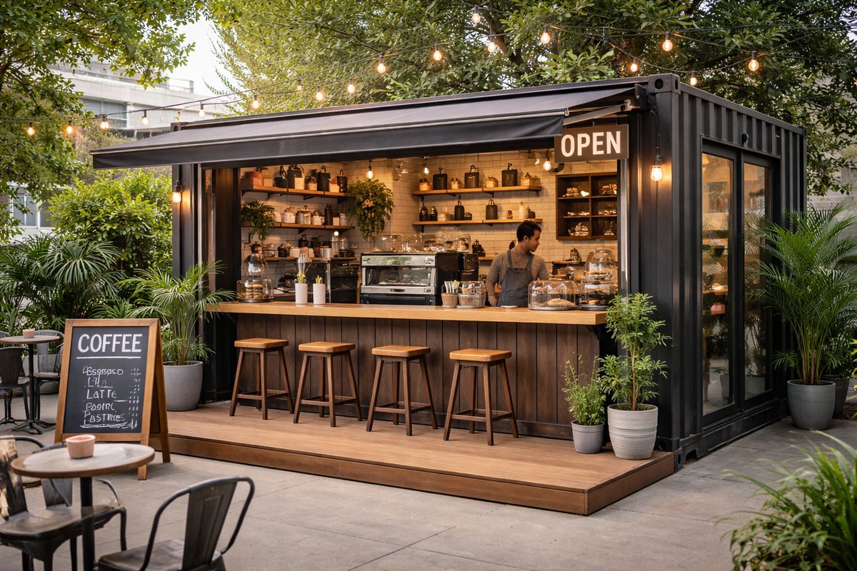Thi Công Cafe Container Hà Nội | Giải Pháp Mô Hình Cafe Xu Hướng 2026 6 Thi công cafe container Hà Nội