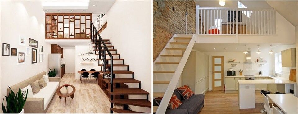 hoàn thiện thi công gác lửng phòng trọ Hà Nội của Oha Decor