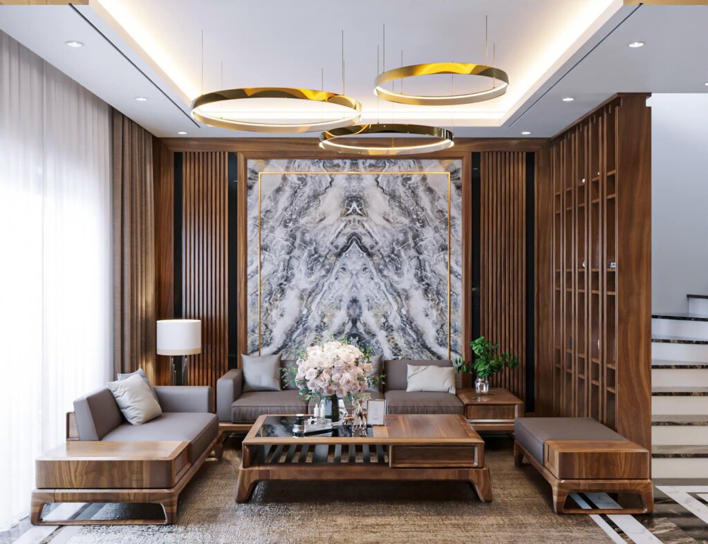 Thi công gỗ óc chó nội thất