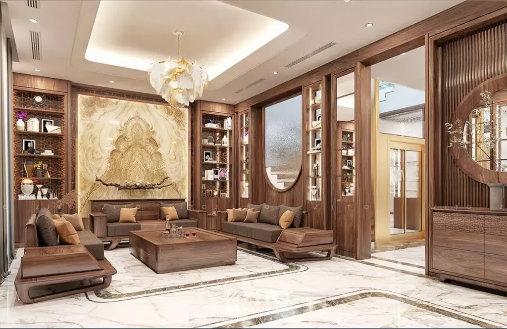 Thi công gỗ óc chó nội thất