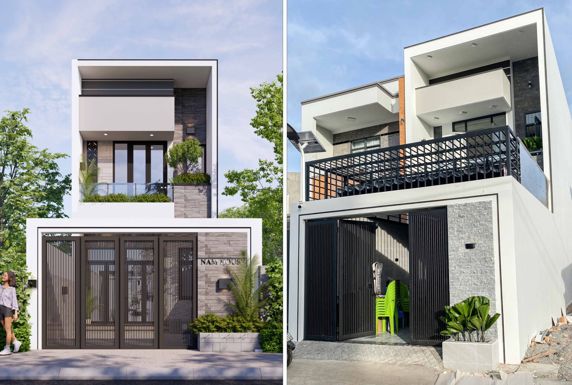 thi công nhà trong phố Tp Hồ Chí Minh hiện đại