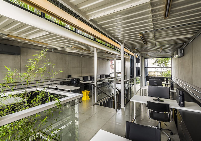 Thi công nội thất văn phòng container Hà Nội