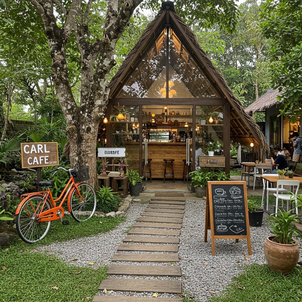 thi công quán cafe sân vườn Hà Nội