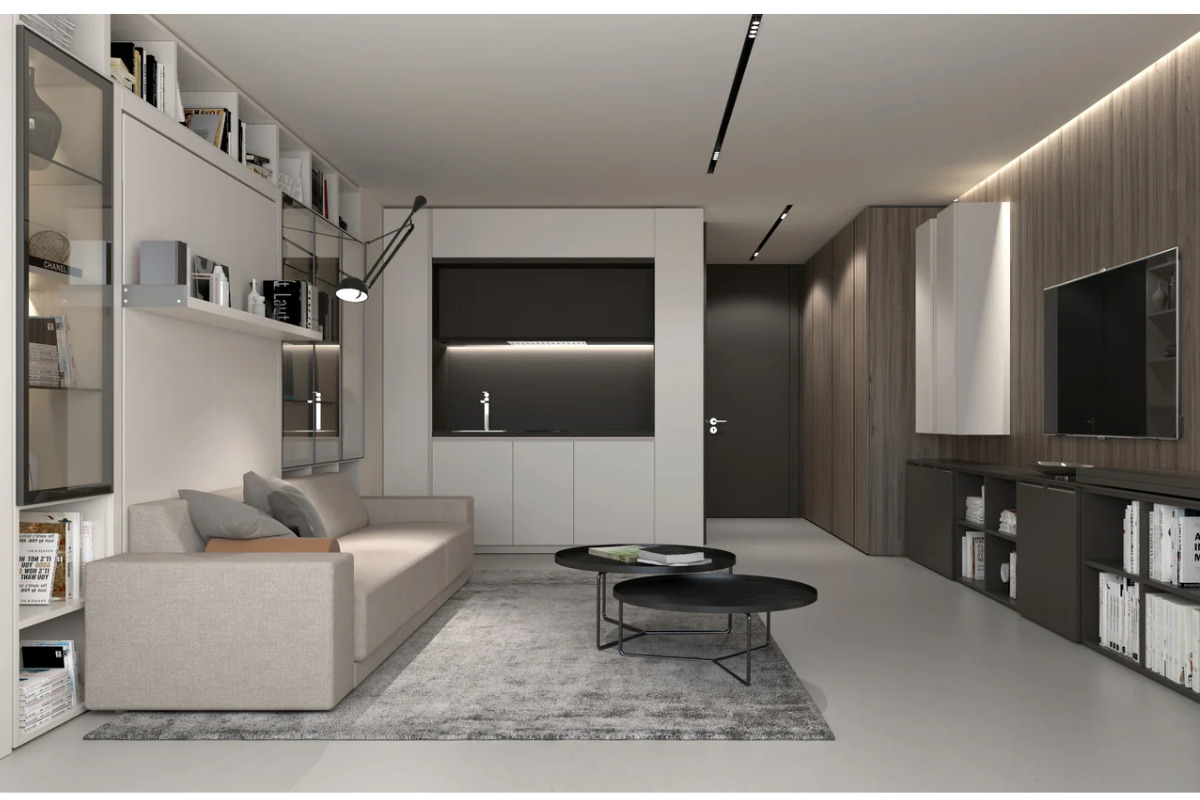 Thi công thiết kế căn hộ tối giản Hà Nội