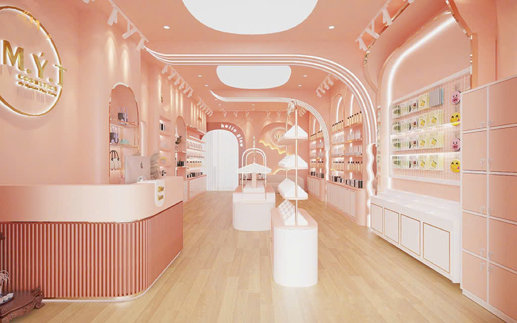 Cách tối ưu chi phí khi thi công shop mỹ phẩm giá rẻ