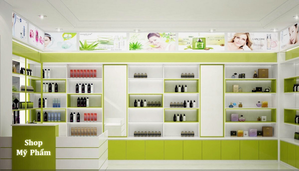 Cách tối ưu chi phí khi thi công shop mỹ phẩm giá rẻ