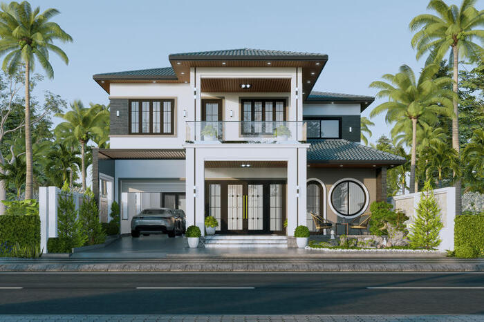 Thiết kế và thi công nhà phố Quảng Bình trọn gói, tối ưu công năng 4 thiết kế và thi công nhà phố