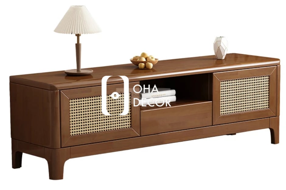 Kệ tivi gỗ tự nhiên thiết kế tối giản Huế