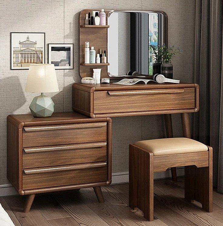 bàn trang điểm gỗ tự nhiên thiết kế hiện đại nổi bật tại Đà Nẵng
