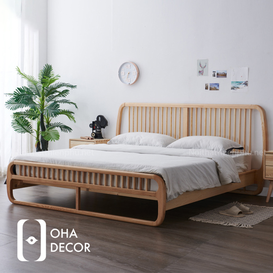 Giường gỗ tối giản