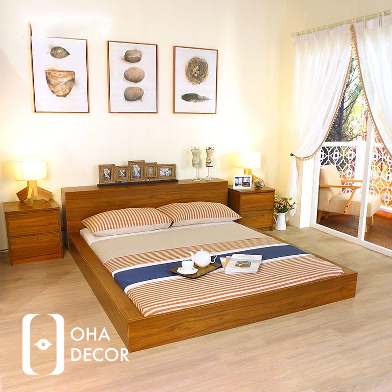 Top 10 Mẫu Giường Gỗ Hiện Đại Tối Giản Được Yêu Thích Nhất 2025 Tại Hà Nội 2 Giường gỗ hiện đại