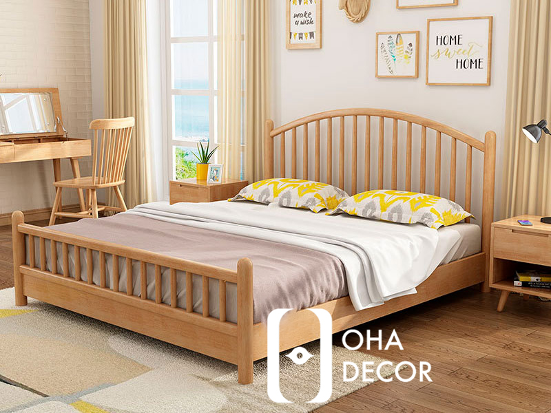 Giường gỗ hiện đại