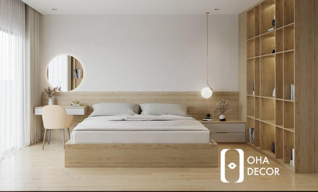 Giường gỗ tối giản