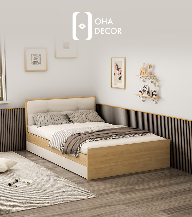 Giường gỗ tối giản