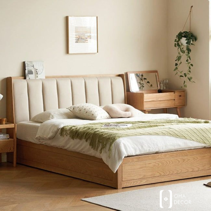 Giường gỗ tự nhiên phong cách tối giản tại Hà Nội