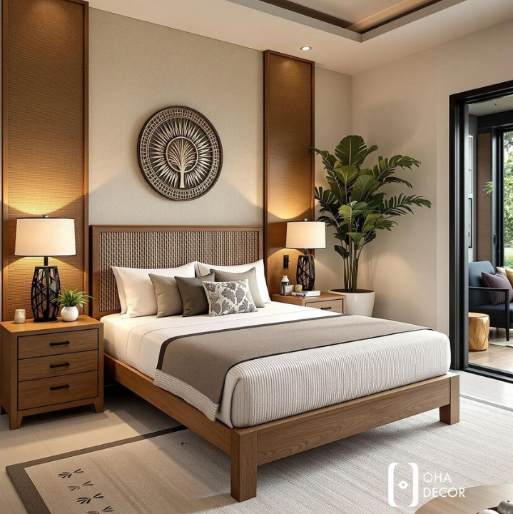 Giường gỗ tự nhiên phong cách tối giản tại Hà Nội