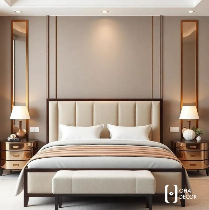 Giường gỗ tự nhiên phong cách tối giản tại Hà Nội