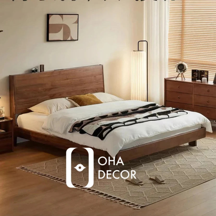 Giường gỗ tự nhiên phong cách tối giản tại Hà Nội