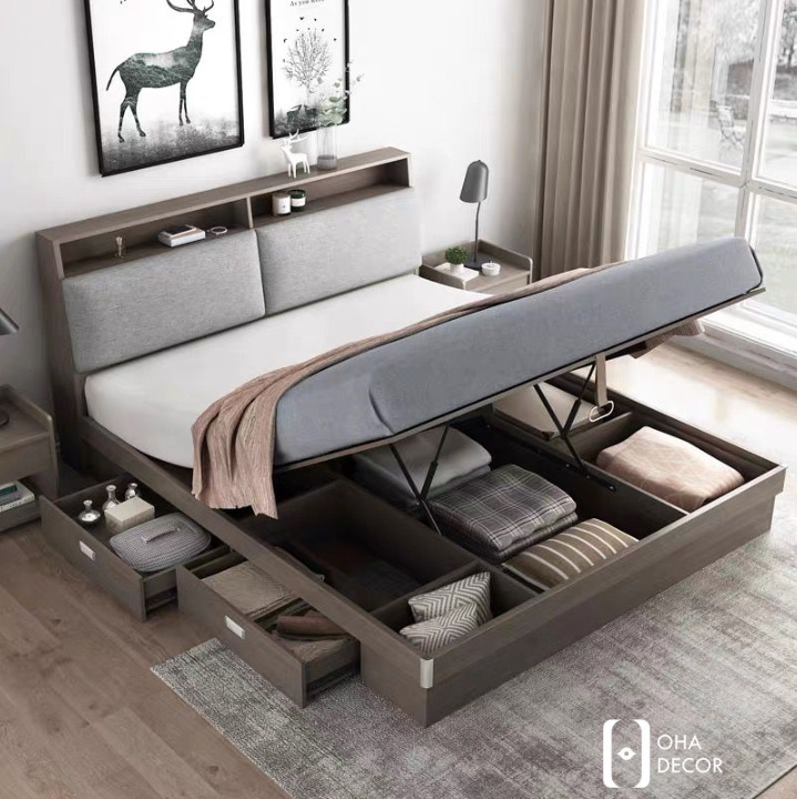 Giường Ngủ Gỗ Tự Nhiên Phong Cách Hàn Quảng Bình