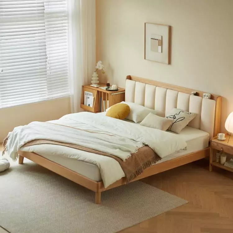 Giường Ngủ Gỗ Tự Nhiên Phong Cách Hàn Quảng Bình