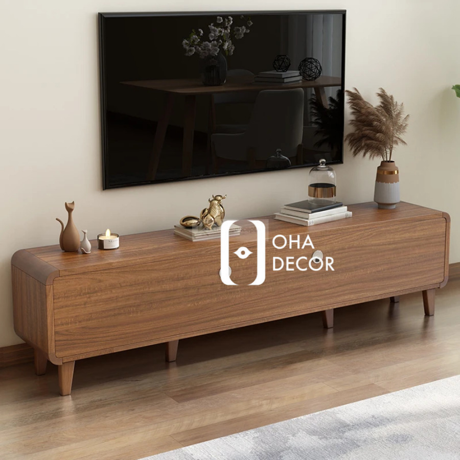 Kệ tivi gỗ tự nhiên thiết kế thanh lịch HCM