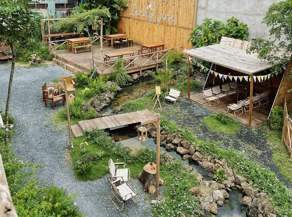 Thi công thiết kế quán coffee vườn ở Huế