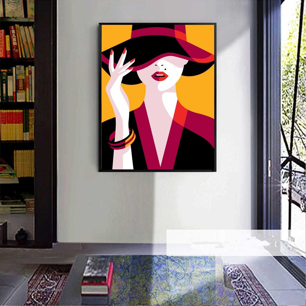 tranh canvas cô gái cho tiệm trang sức ở Nghệ An