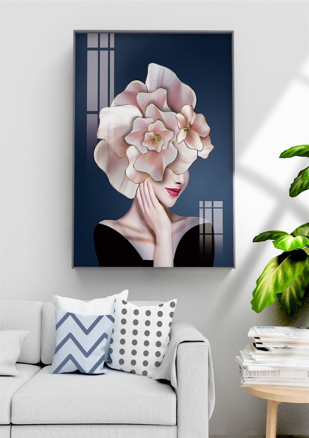 tranh canvas cô gái cho tiệm trang sức ở Nghệ An