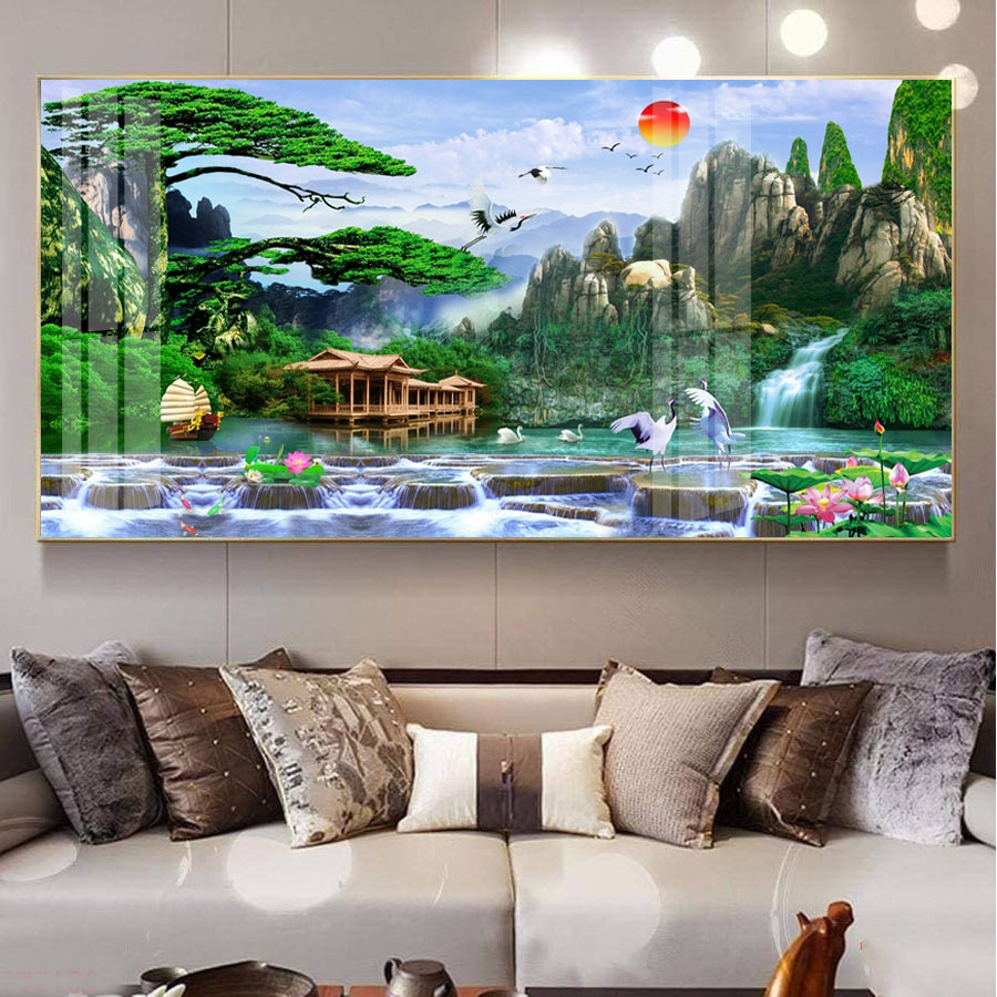 Tranh đính đá pha lê tráng gương Tuyên Quang