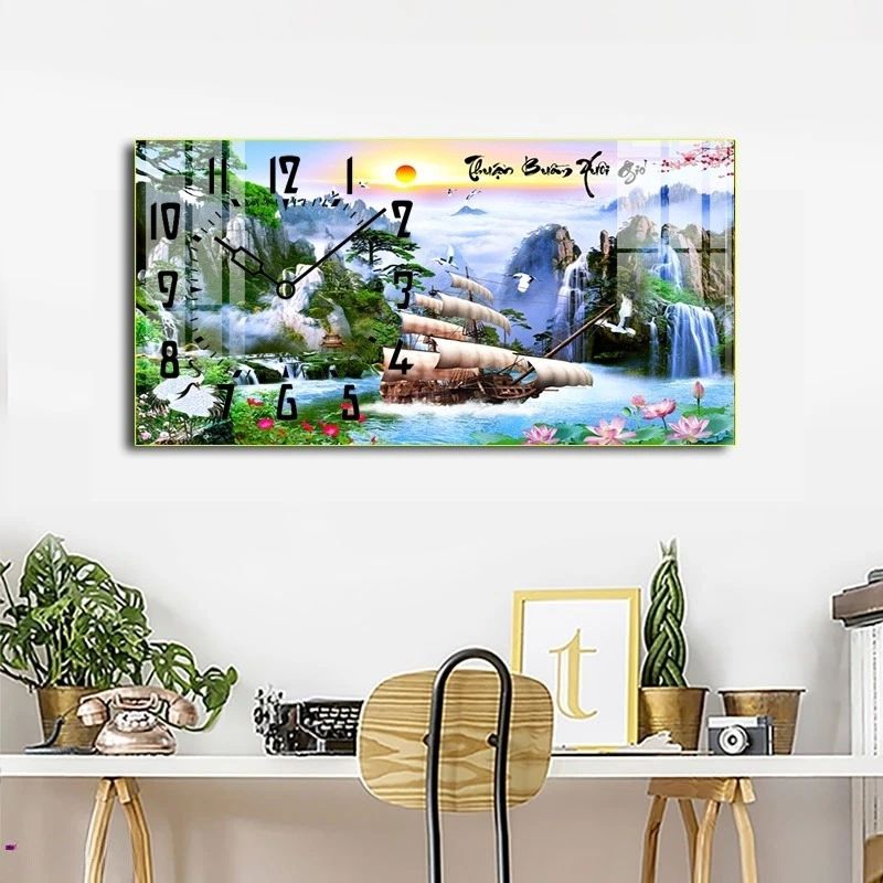 Tranh Nghệ An đồng hồ thuận buồm xuôi gió