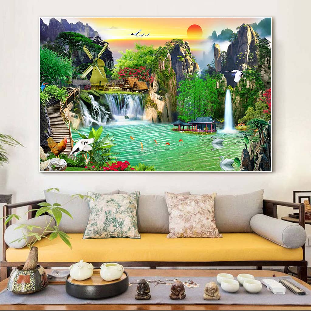 Tranh mặt gương phong thủy cho mệnh Thủy Đà Nẵng – Lựa chọn đẳng cấp cho gia chủ mệnh Thủy năm 2026 4 Tranh mặt gương phong thủy cho mệnh Thủy Đà Nẵng