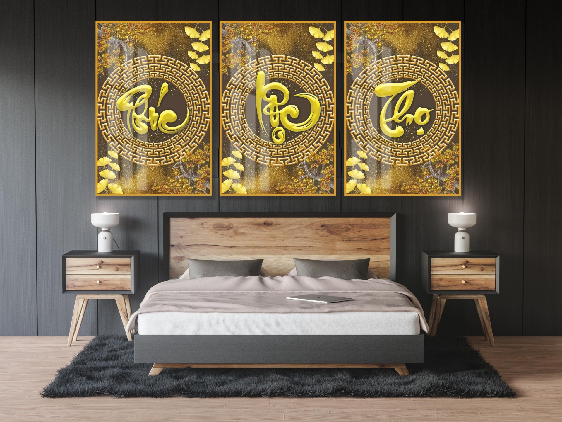 Tranh Phúc Lộc Thọ Tráng Gương ở Nghệ An