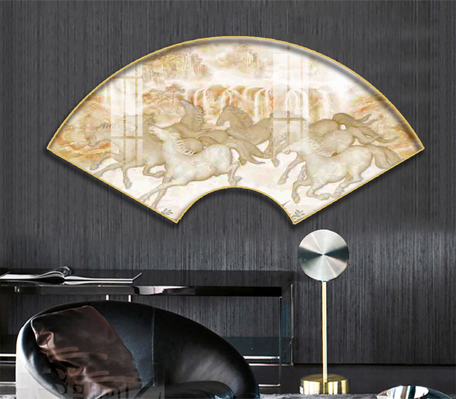 Tranh quạt trang trí Spa