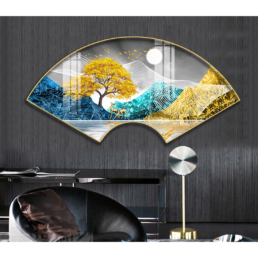 Tranh quạt trang trí Spa