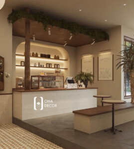 thiết kế thi công quán cafe chung cư