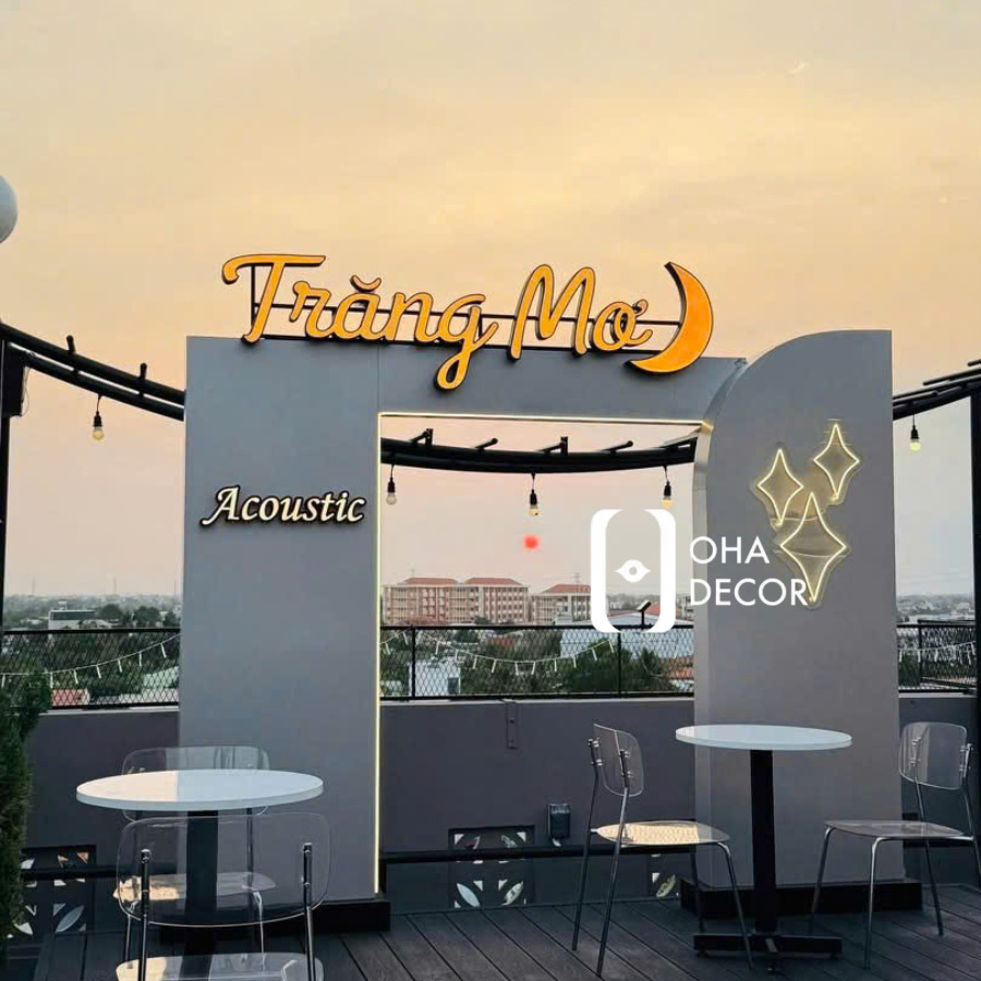 Mẫu Thi Công Quán Cafe Sân Thượng Đà Nẵng Đẹp Ấn Tượng Thu Hút Khách Nhất 2026 1 Thi công quán cafe sân thượng Đà Nẵng