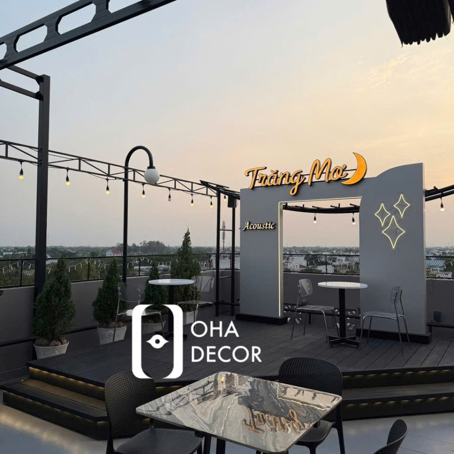 Mẫu Thi Công Quán Cafe Sân Thượng Đà Nẵng Đẹp Ấn Tượng Thu Hút Khách Nhất 2026 5 Thi công quán cafe sân thượng Đà Nẵng