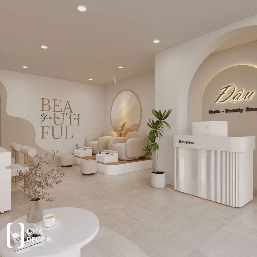 Dự án Thiết kế thi công Đậu nail tại Huế – Không gian làm đẹp hiện đại và tinh tế 2026 2 thiết kế thi công đậu nail tại huế