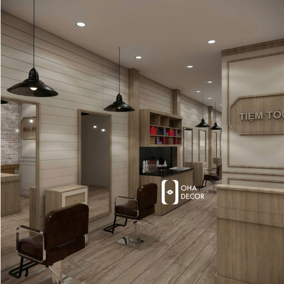 Thiết kế thi công Hair Salon Quảng Bình – Không gian đẹp nâng tầm thương hiệu 2026 7 thiết kế thi công hải salon hiện đại Quảng Bình