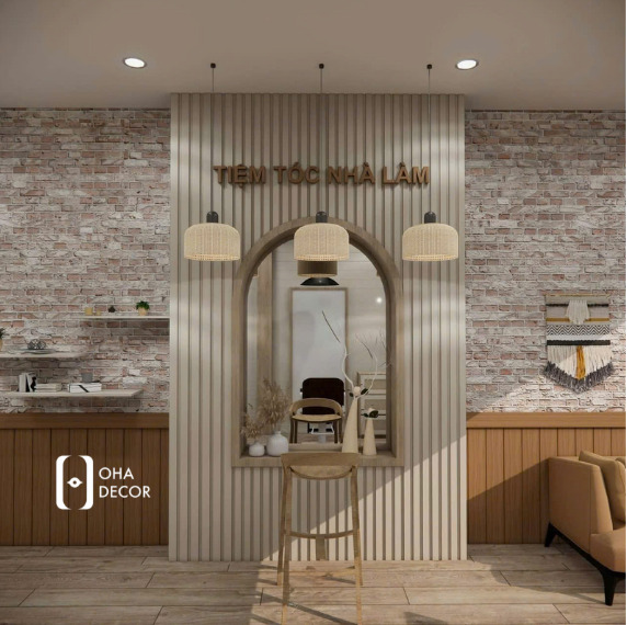 Thiết kế thi công Hair Salon Quảng Bình – Không gian đẹp nâng tầm thương hiệu 2026 3 thiết kế thi công hải salon hiện đại Quảng Bình