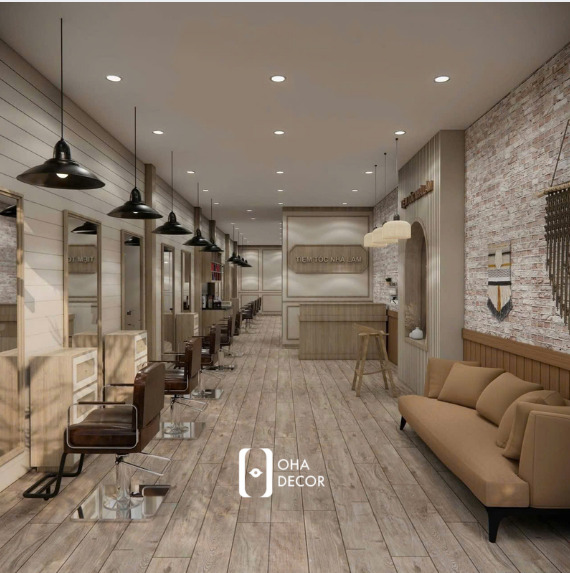 Thiết kế thi công Hair Salon Quảng Bình – Không gian đẹp nâng tầm thương hiệu 2026 2 thiết kế thi công hải salon hiện đại Quảng Bình