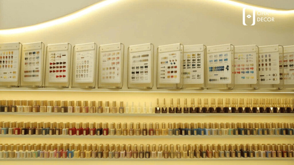 thiết kế thi công Nails Room tone kem HCM