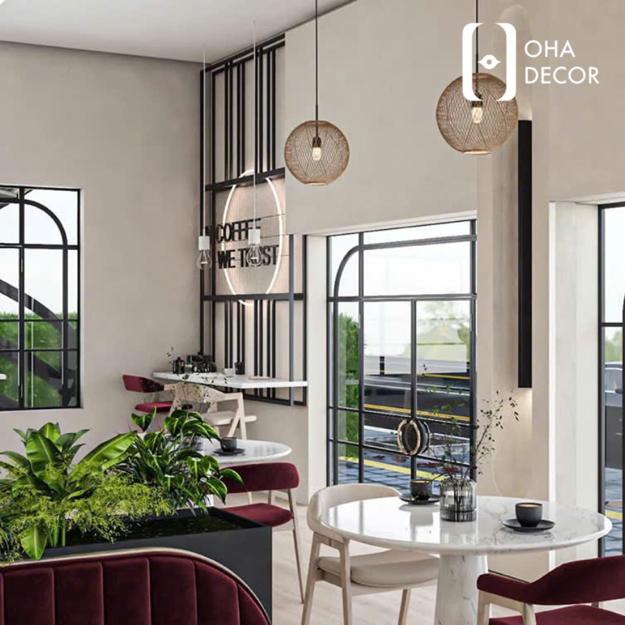 Dự Án Thiết Kế Thi Công Quán Coffee Hiện Đại Huế Đẹp Ấn Tượng 2026 4 Thiết kế thi công quán Coffee hiện đại