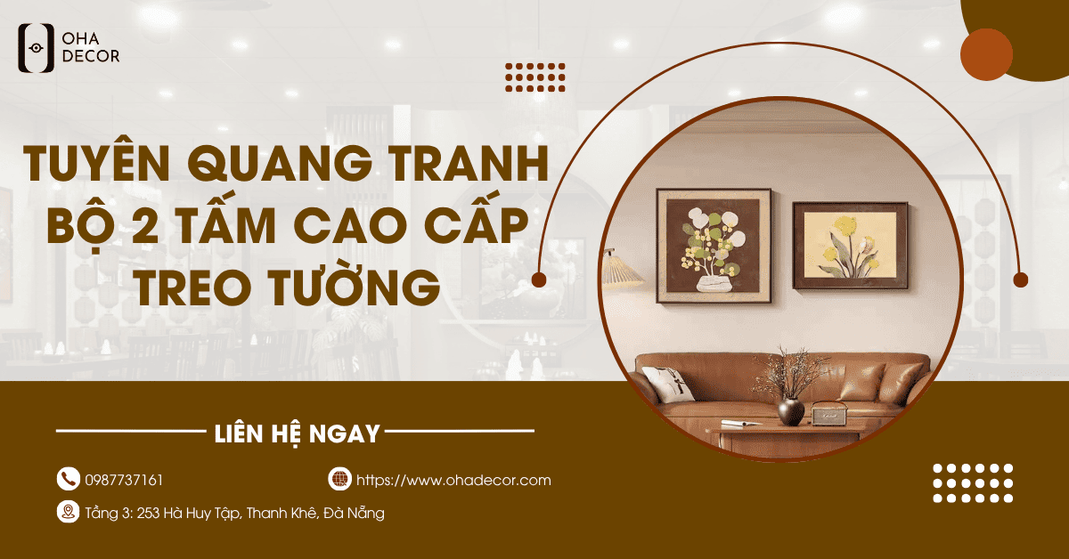 Tuyên Quang tranh bộ 2 tấm cao cấp treo tường