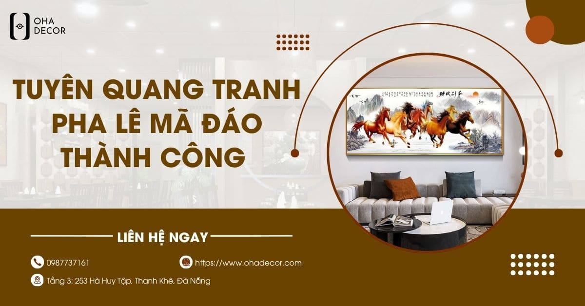 Tranh pha lê mã đáo thành công Tuyên Quang