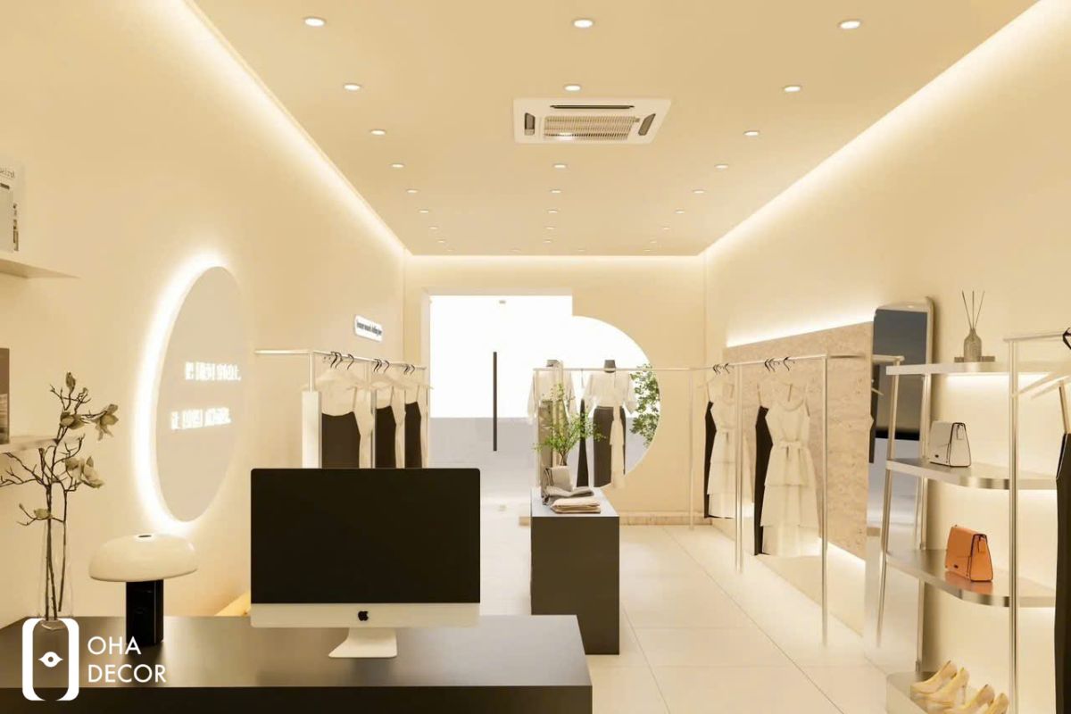 dự án thi công thiết kế tiệm quần áo kim oanh shop
