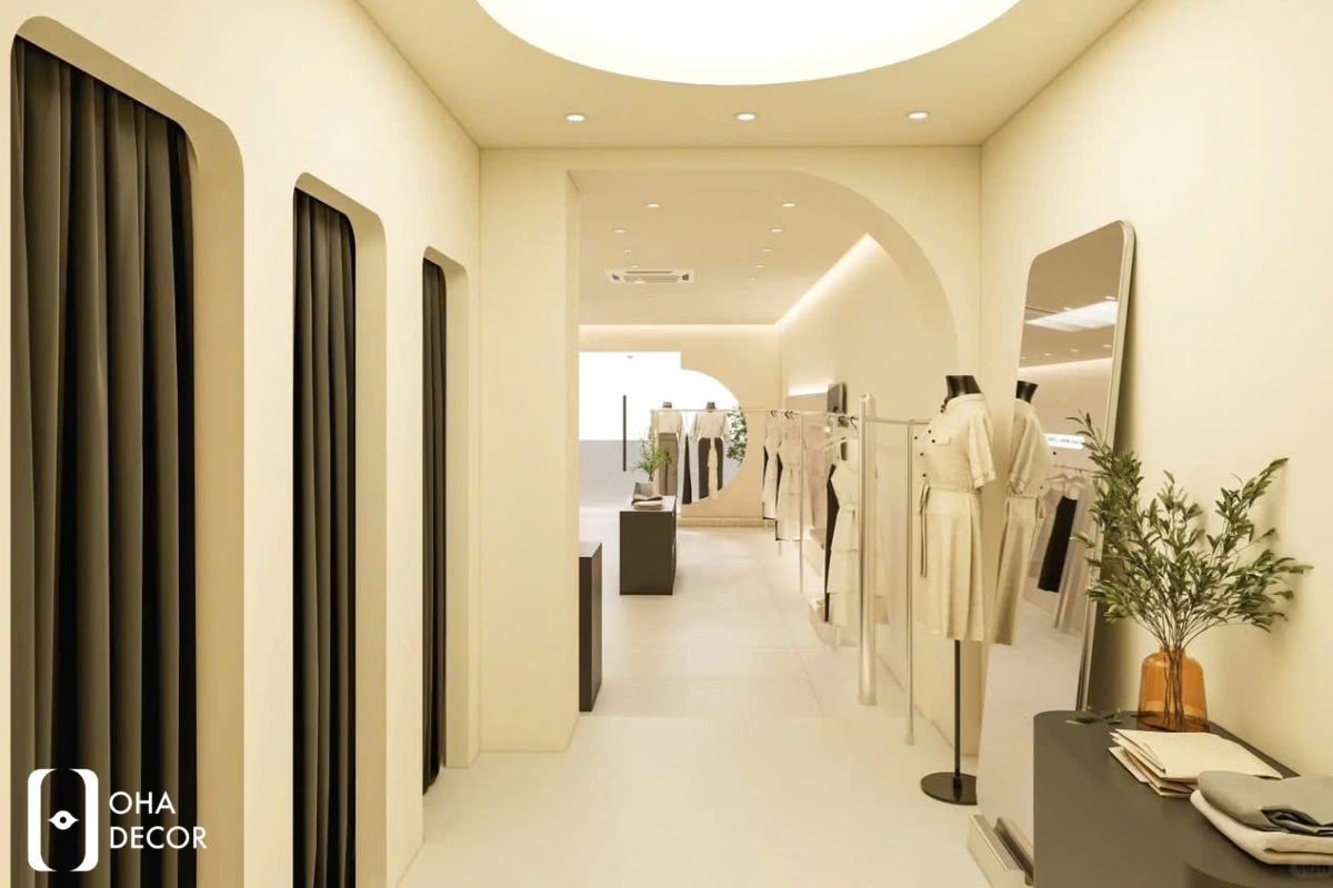 dự án thi công thiết kế tiệm quần áo kim oanh shop