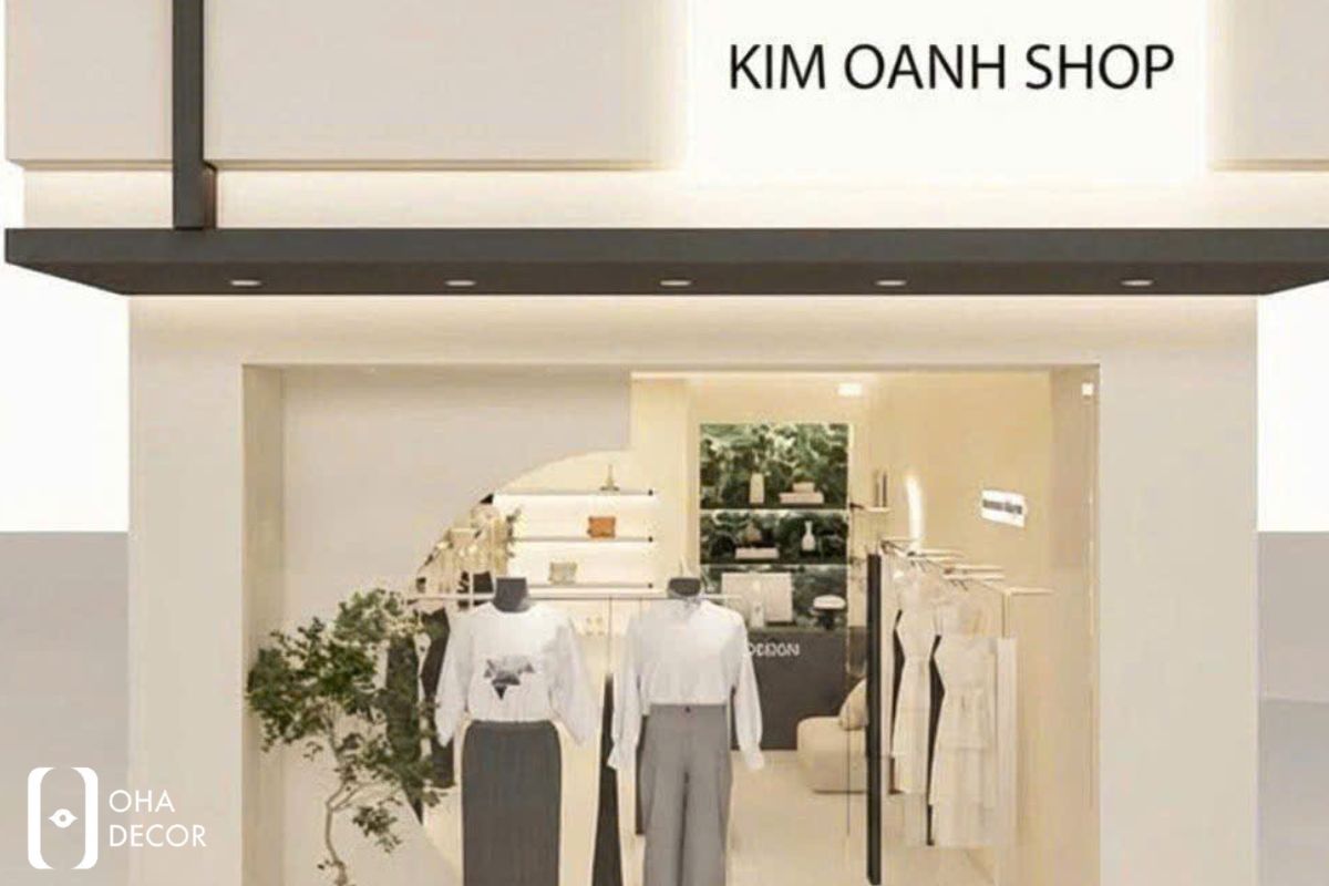 dự án thi công thiết kế tiệm quần áo kim oanh shop